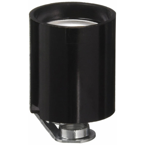 Leviton 3352-8 Medium Base, One-Piece, Keyless, Incandescent, Phenolic Lampholder, Black