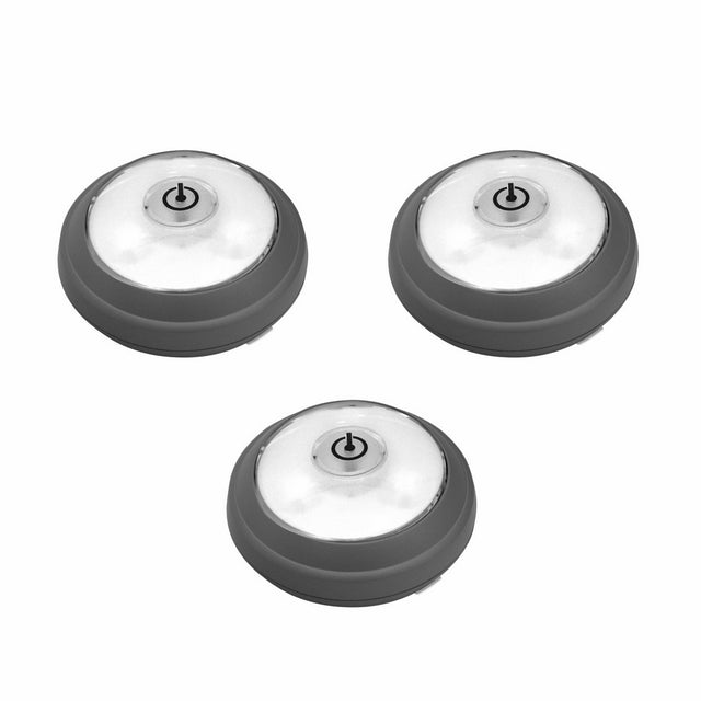 Rite Lite LPL623 LED Pivot and Swivel Puck Light, Grey, 3-Pack