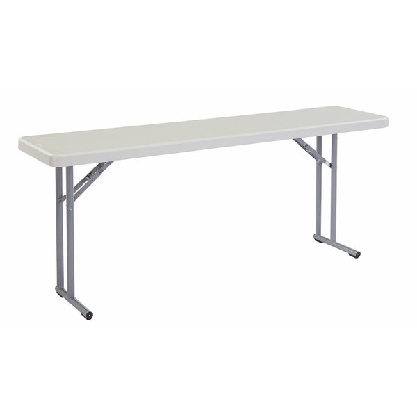 NPS 18" x 72" Heavy Duty Seminar Folding Table, Speckled Gray, 700 lb Capacity