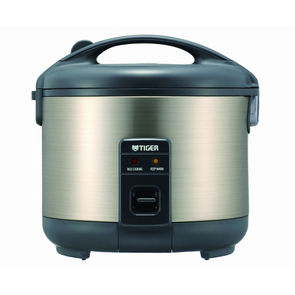 Tiger JNP-S18U-HU 10-Cup (Uncooked) Rice Cooker and Warmer, Stainless Steel Gray