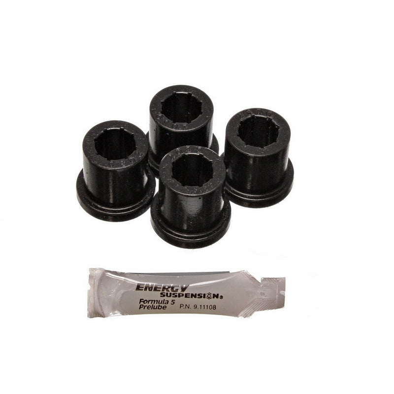 Energy Suspension 8.2109G Shackle Bushing Set; Black; Performance Polyurethane;