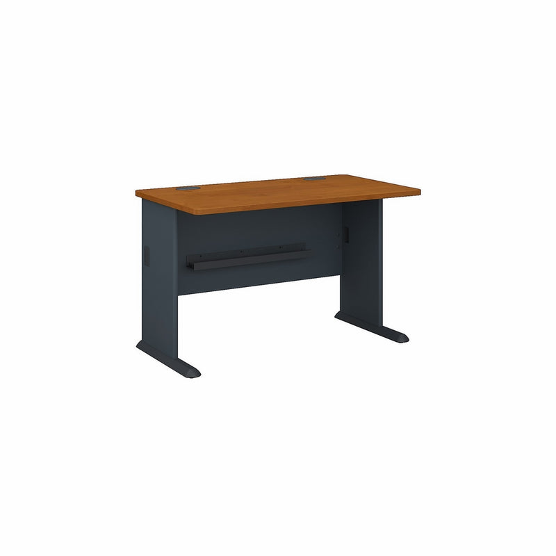 Bush Business Furniture Series A 48W Desk in Natural Cherry and Slate