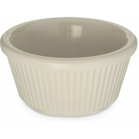 Carlisle S28242 Melamine Fluted Ramekin, 3 oz. Capacity, Bone (Case of 48)