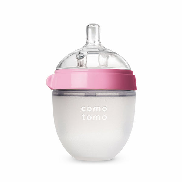 Comotomo Natural Feel Baby Bottle, Pink, 5 Ounces