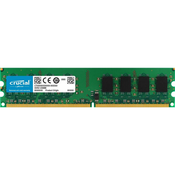 Crucial 2GB Single DDR2 667MHz (PC2-5300) CL5 Unbuffered UDIMM 240-Pin Desktop Memory Module CT25664AA667