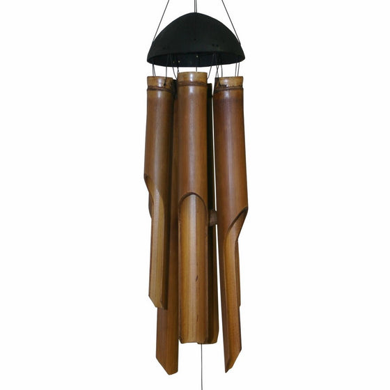 Cohasset Gifts Bamboo Wind Chimes | Natural Beautiful Sound | Wood Outdoor Home Decor | Plain Antique: Small, Medium, Large