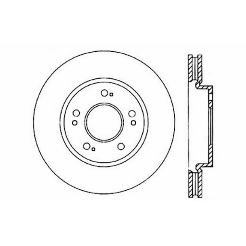 StopTech 127.46061R Sport Drilled/Slotted Brake Rotor (Front Right), 1 Pack