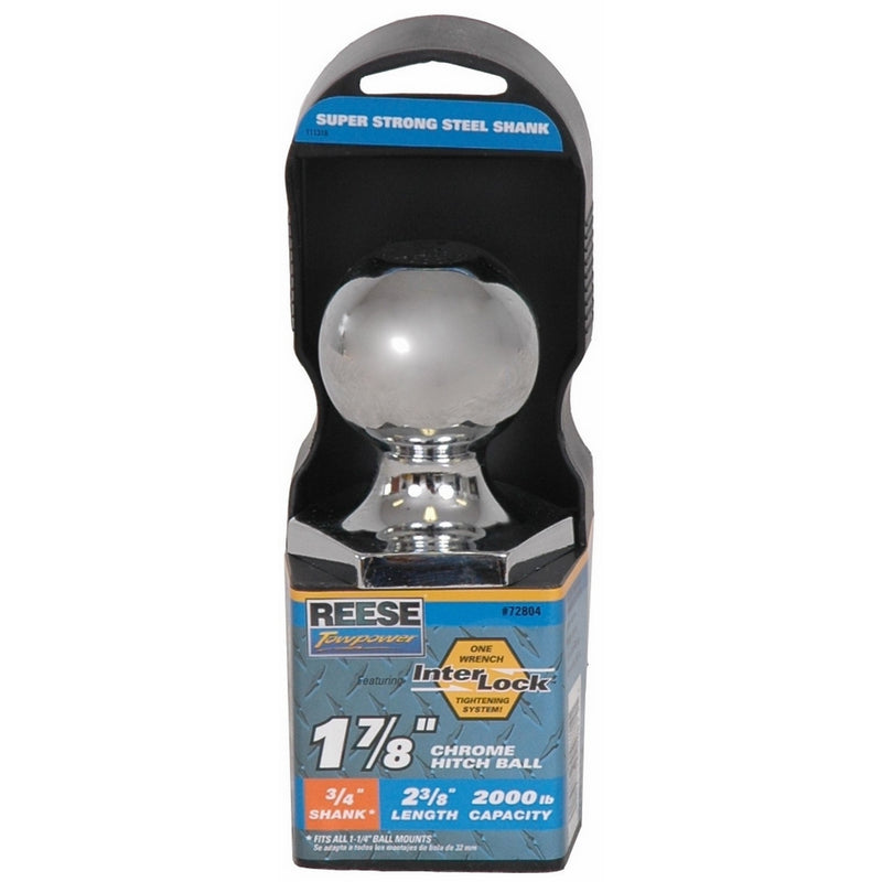 Reese Towpower 72804 Chrome Interlock 1-7/8" Hitch Ball