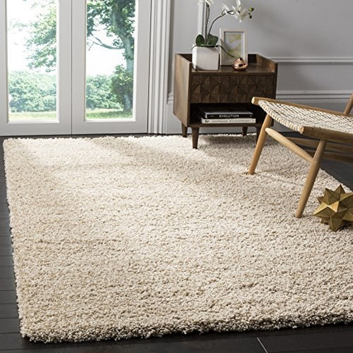 Safavieh California Premium Shag Collection SG151-1313 Beige Area Rug (5'3" x 7'6")