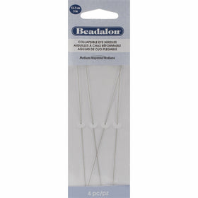 Beadalon Collapsible Eye Needles 5" 4/Pkg Medium