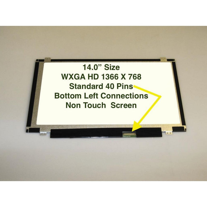 HP Chromebook 14 Replacement 14.0" LED LCD Screen WXGA HD Laptop Glossy Display fits 14-q020NR,14-q010nr, 14-q070nr 40 Pin