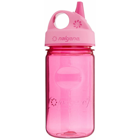 Nalgene Tritan Grip-N-Gulp BPA-Free Water Bottle,Pink,12 Ounces