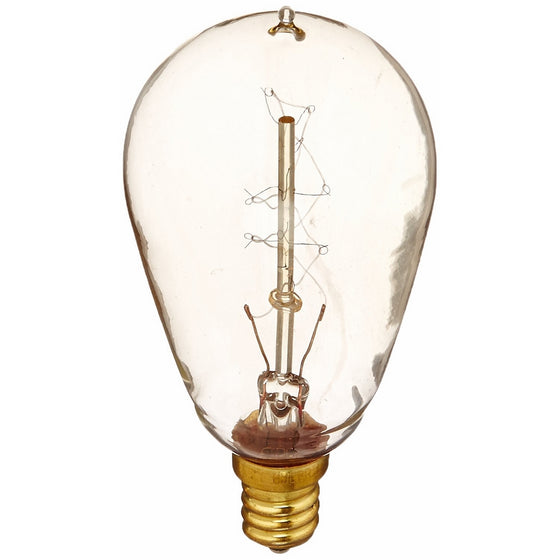 Bulbrite NOS25ST15/E12 25-watt Nostalgic Edison ST15 Incandescent, E12 Candelabra Base, Vintage Spiral Filament, Warm White