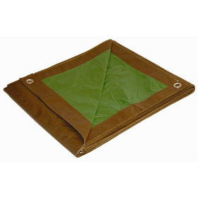 20' x 30' Dry Top Brown/Green Reversible Full Size 7-mil Poly Tarp item #120301