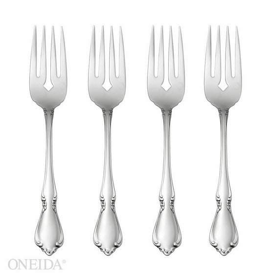 Oneida Chateau Fine Flatware Set, 18/8 Stainless, Set of 4 Salad Forks