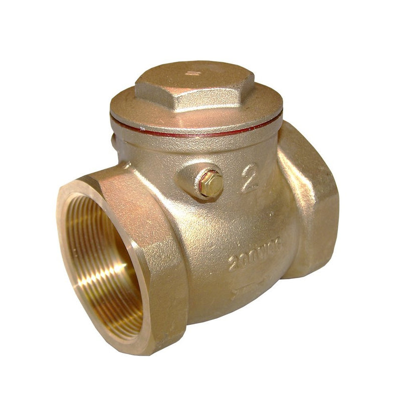 American Valve G31 1 1/4" Lead-Free Brass Swing Check Valve with FIP Threaded Ends, 1-1/4-Inch