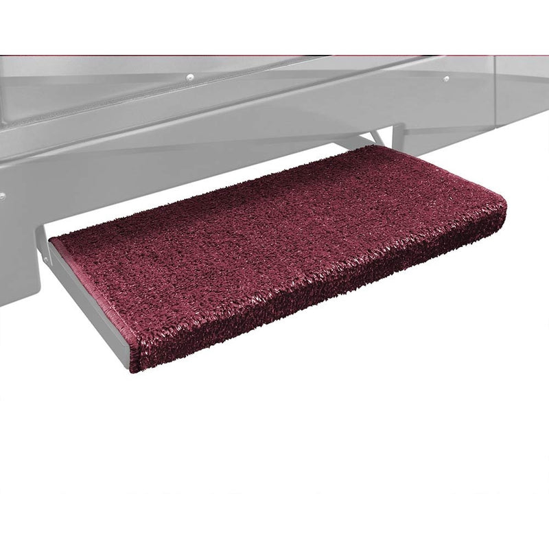 Prest-O-Fit 2-1054 Jumbo Wraparound  Plus RV Step Rug Burgundy Wine 23 In. Wide