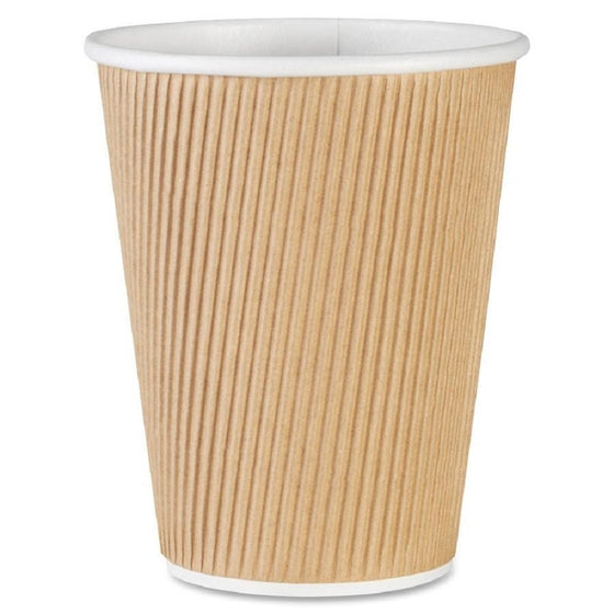 Genuine Joe GJO11260CT Insulated Ripple Hot Cup, 12-Ounce Capacity,(Pack of 500)