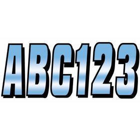 Hardline Products Series 320 Factory Matched 3-Inch Boat & PWC Registration Number Kit, Chrome/Black