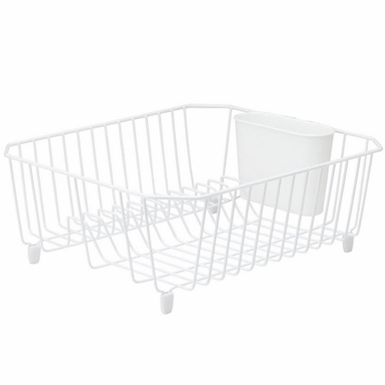 Rubbermaid Antimicrobial Dish Drainer, Small, White