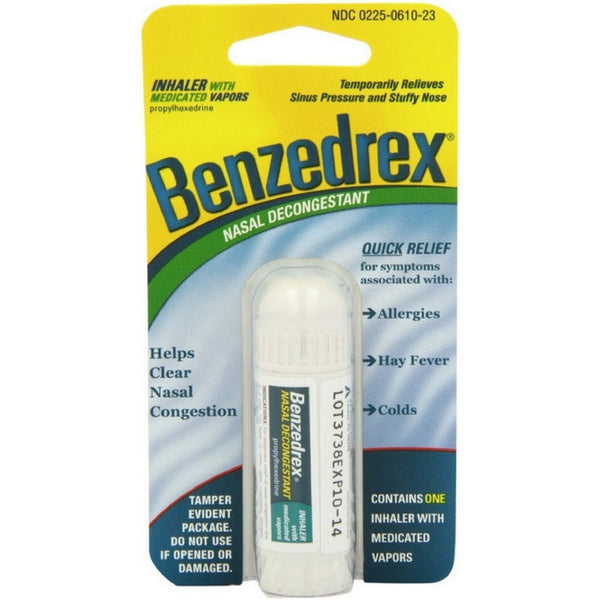 Benzedrex Inhaler Nasal D Size 1ct Benzedrex Inhaler Nasal Decng