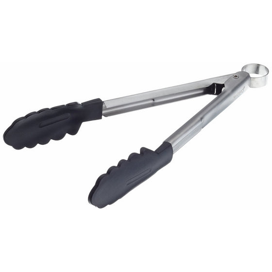 Cuisipro 9.5-Inch Silicone Locking Tongs, Black