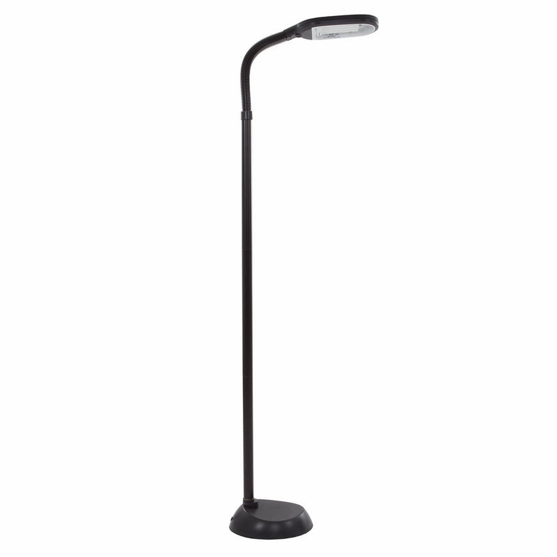 Lavish Home (72-0890) 5 Feet Sunlight Floor Lamp With Adjustable Gooseneck - Black