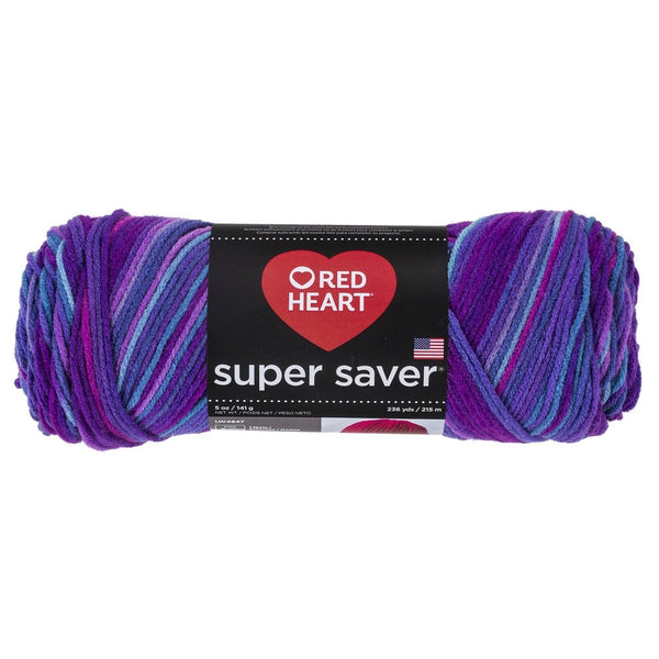 Red Heart Super Saver Yarn, Grape Fizz