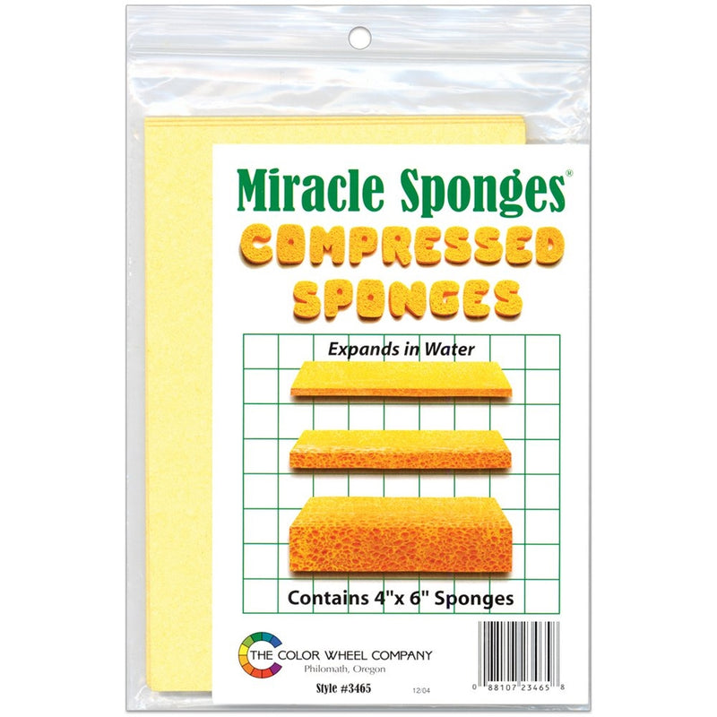 Color Wheel 4-Inch by 6-Inch Miracle Compressed Sponges