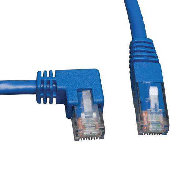 Tripp Lite Cat6 Gigabit Molded Patch Cable (RJ45 Left Angle M to RJ45 M) Blue, 10-ft.(N204-010-BL-LA)