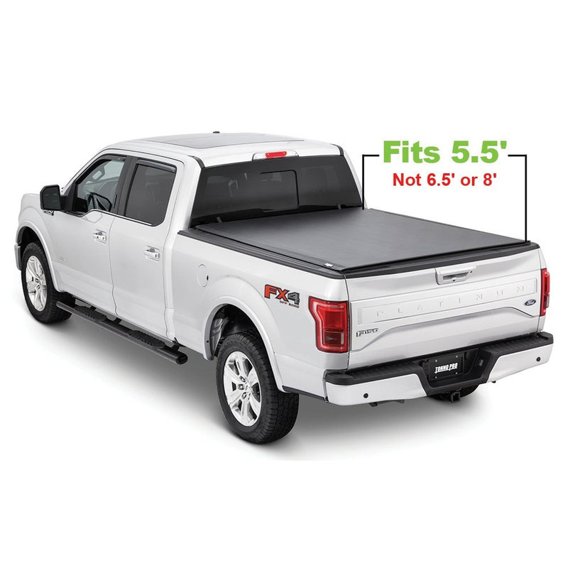 Tonno Pro LR-3045 Lo-Roll Black Roll-Up Truck Bed Tonneau Cover 2009-2018 Ford F-150 | Fits 5.5' Bed