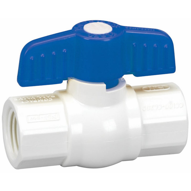 Homewerks VBV-P40-B3B Ball Valve, PVC Schedule 40, Female Thread x Female Thread, 1/2-Inch