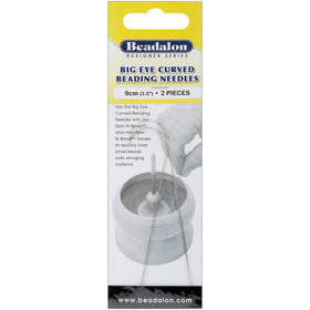 Beadalon Big Eye Curved Beading Needles 2/Pkg 3.5