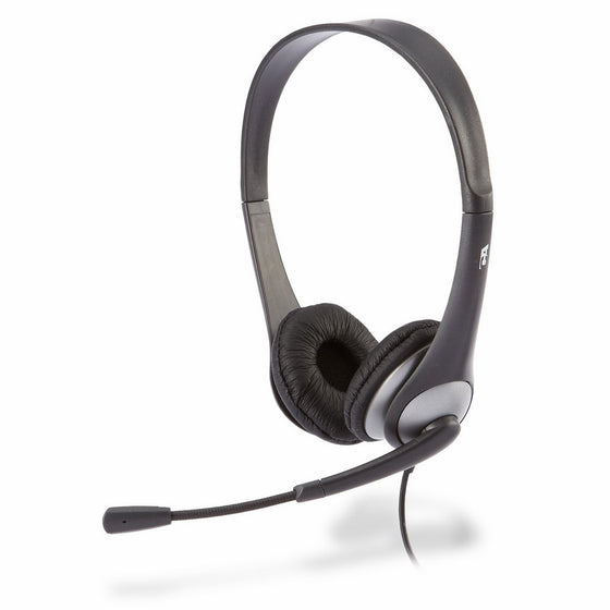 Cyber Acoustics Stereo Headset, headphone with microphone, great for K12 School Classroom and Education (AC-201)