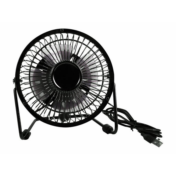 QVS FAN-U1 Portable USB-Powered Mini Desk Fan - USB Fan, Black