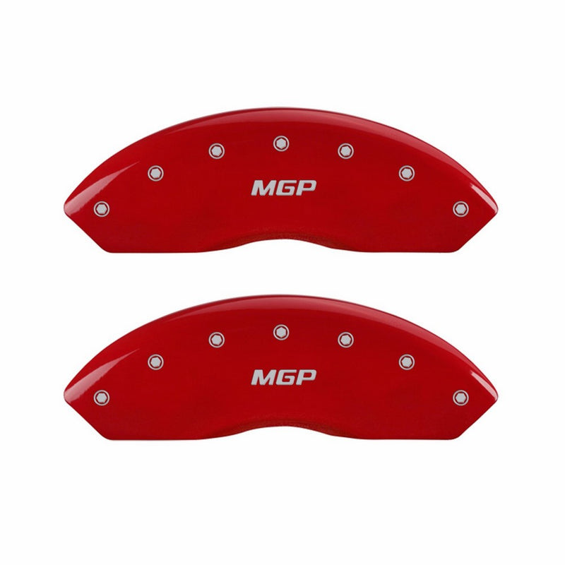 MGP Caliper Covers 22152SMGPRD 'MGP' Engraved Caliper Cover with Red Powder Coat Finish and Silver Characters, (Set of 4)