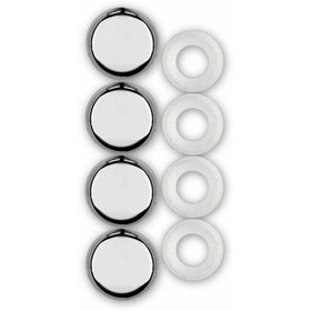 Cruiser Accessories 82630 License Plate Frame Fastener Caps, Chrome
