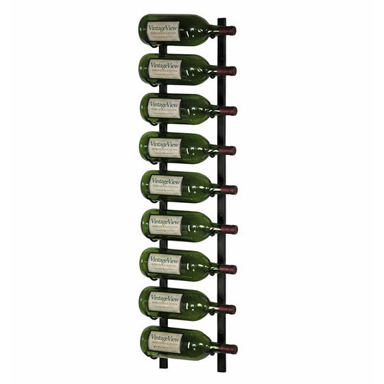 Vintage View 9 Bottle Wall-Mounted Wine Rack for Magnum and Champagne Bottles - MAG1, Satin Black