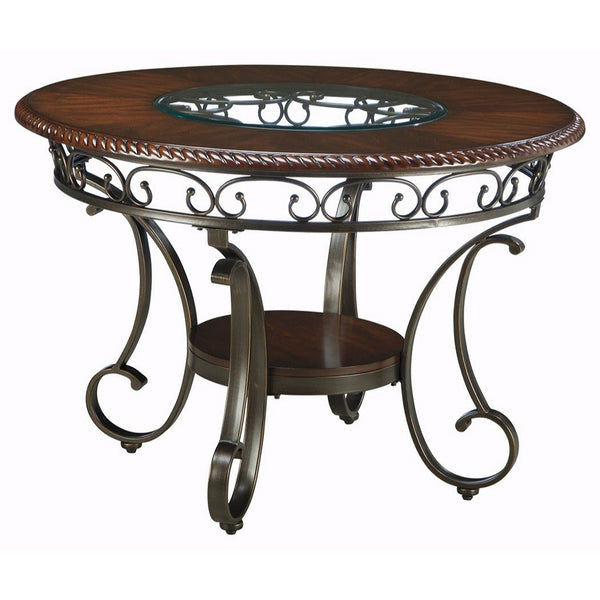 Ashley Furniture Signature Design - Glambrey Dining Room Table - Round - Brown