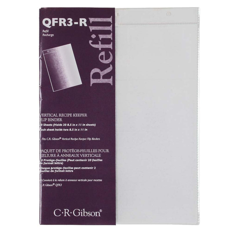 C.R. Gibson 10 Count Refill for Vertical Flip Recipe Keeper