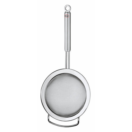 Rösle Stainless Steel Kitchen Strainer, Round Handle, Fine Mesh, 9.5-inch