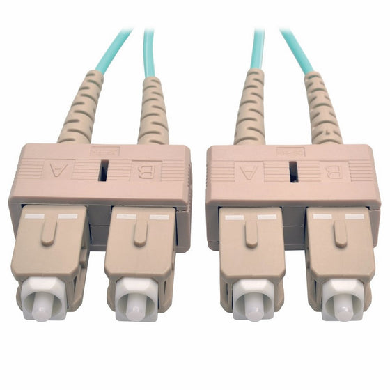 Tripp Lite N806-10M 10Gb Multimode Duplex 50/125 LSZH Aqua Fiber Patch Cable SC/SC - 10M (33ft)