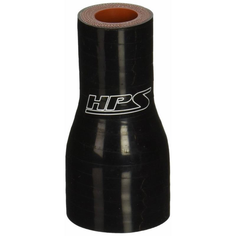 HPS HTSR-062-112-BLK Silicone High Temperature 4-ply Reinforced Reducer Coupler Hose, 100 PSI Maximum Pressure, 3" Length, 5/8" > 1-1/8" ID, Black
