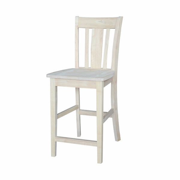 International Concepts S-102 San Remo Stool, 24-Inch SH, Unfinished