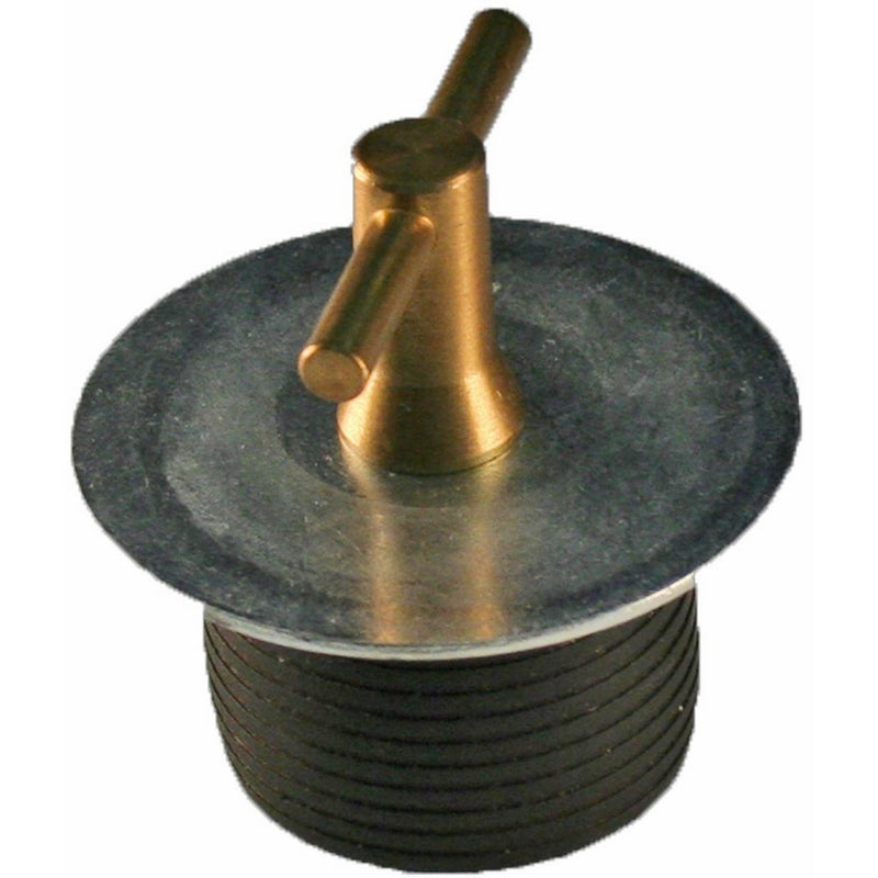 Shaw Plugs 52004 Turn-Tite Expandable Neoprene Rubber Plug with Brass Handle and Zinc Plated Steel Hardware, 1-3/4 x 1-5/16