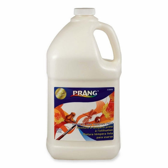 Prang Ready-to-Use Liquid Tempera Paint, 1 Gallon Bottle, White (22809)