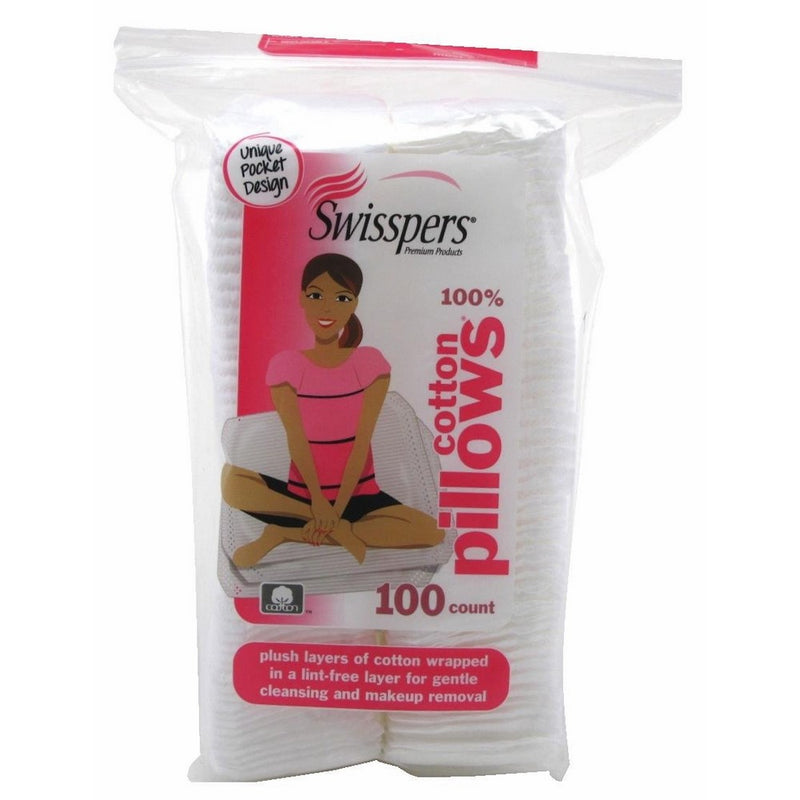 Swisspers Cotton Pillows Plush 100 Count Rectangular (2 Pack)