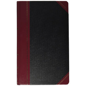 Boorum & Pease 9300R Record/Account Book, Black/Red Cover, 300 Pages, 14 1/8 x 8 5/8