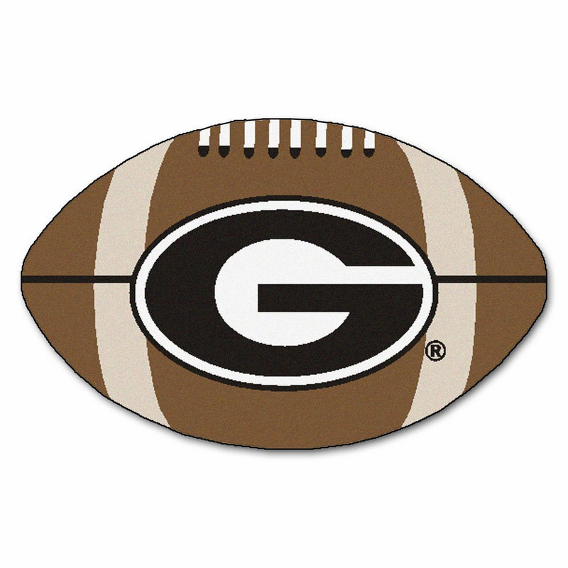 Fanmats NCAA University of Georgia Bulldogs Nylon Face Football Rug