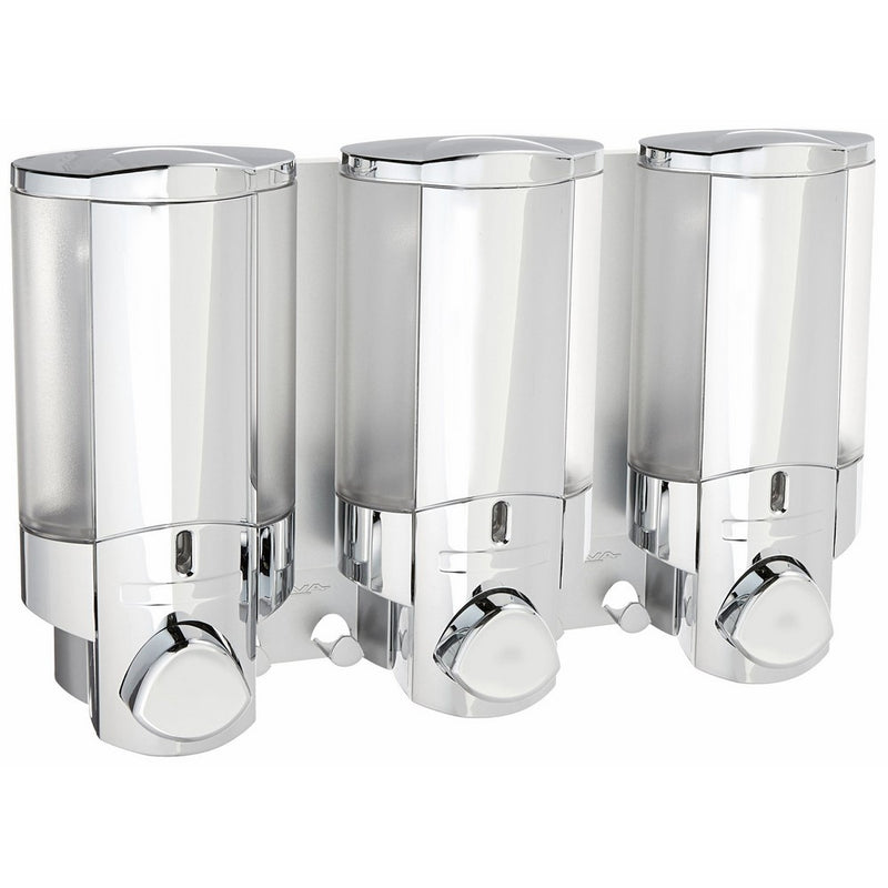 Better Living Products 76345-1 AVIVA Three Chamber Dispenser, Chrome